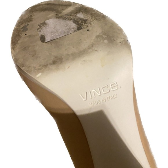 Vince Allison Open Toe Mules Tan Heels  Women's Size 9 - Picture 4 of 6